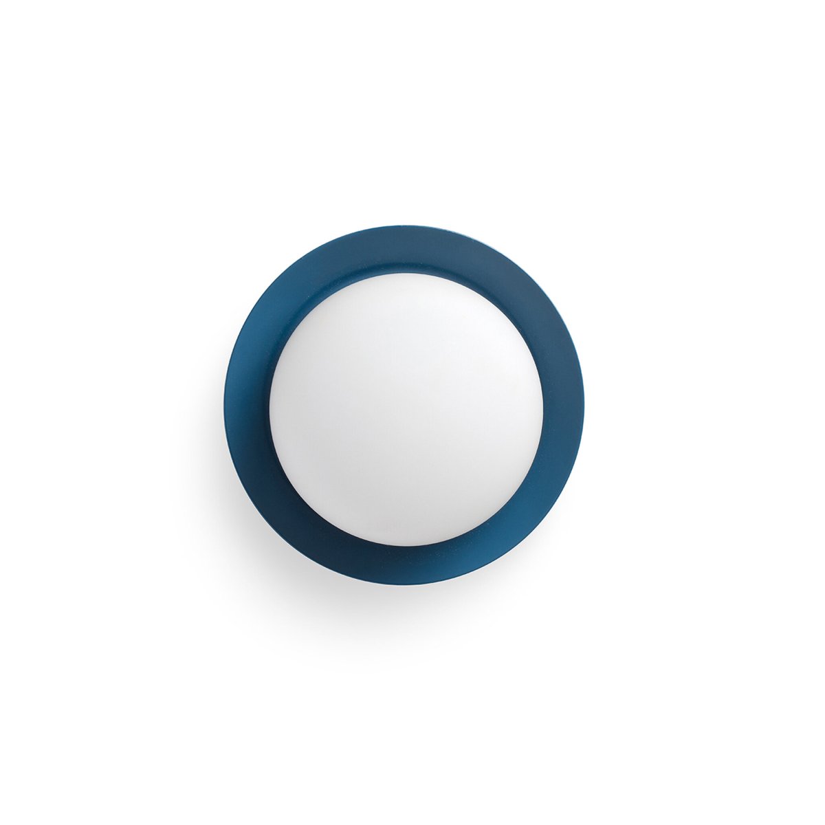May Ø12 Blauw badkamerlamp Van Faro Barcelona - May is een ronde en stijlvolle lamp, ontworpen door Faro Lab, die zowel aan de wand als aan het plafond kan worden gemonteerd.