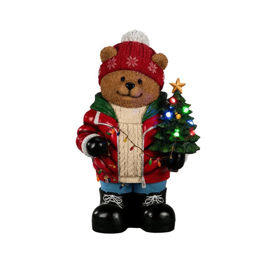 Grote Teddybeer 66cm Veelkleurig Van Konstsmide - Verspreid kerstsfeer met deze charmante teddybeer in winterkleren!