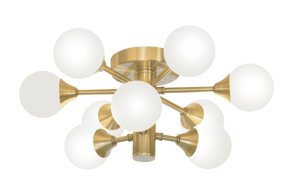 Cosmos Ø45 Mat messing badkamerlamp Van Aneta Lighting - Cosmos is een unieke plafondlamp voor badkamers die een aangenaam licht geeft.