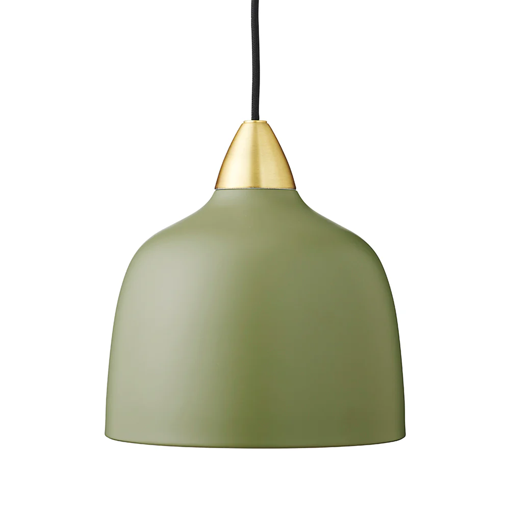 Urban Ø24 Olijfgroen hanglamp Van Superliving - De Urban hanglamp combineert modern design met een luxueuze toets van messing en cre&euml;ert zo een stijlvolle en verfijnde sfeer in uw huis.