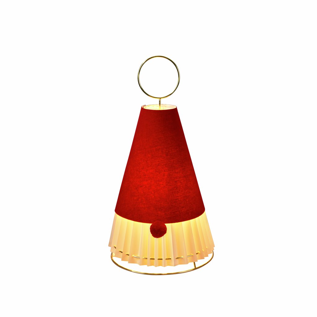 Papieren kerstman ROOD Van Konstsmide - Geeft een zachte en warme gloed die het huis verfraait tijdens Advent en Kerstmis.