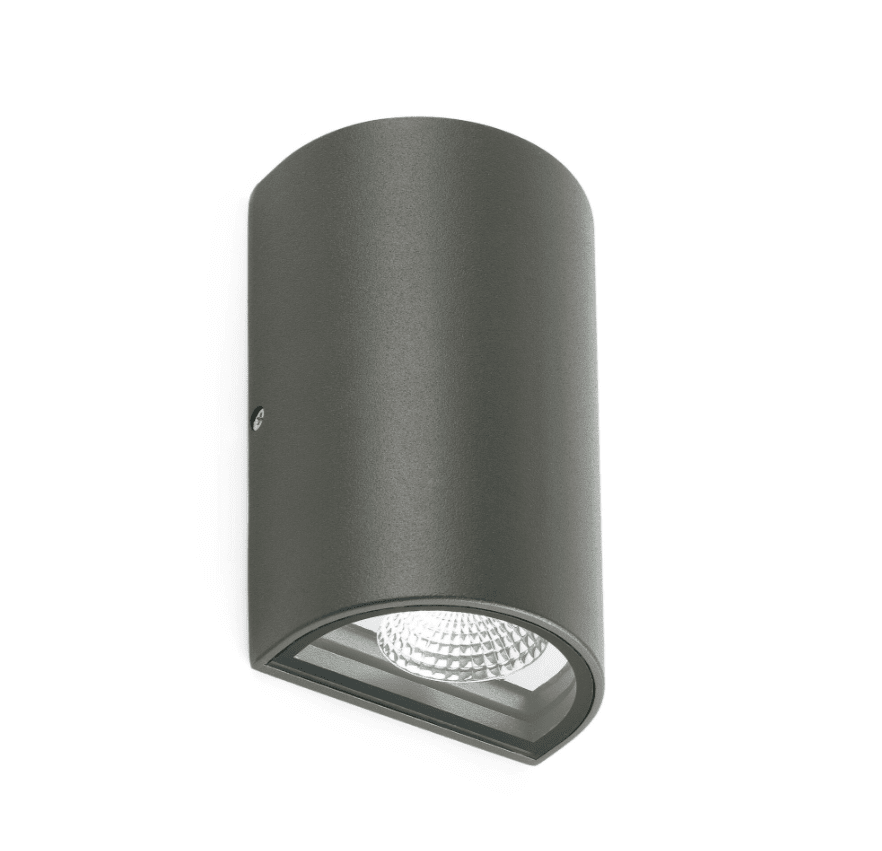 Lace Grijs buitenlamp Van Faro Barcelona - Lace met LED-technologie, gemaakt van aluminium, heeft een diffuser van gehard glas.