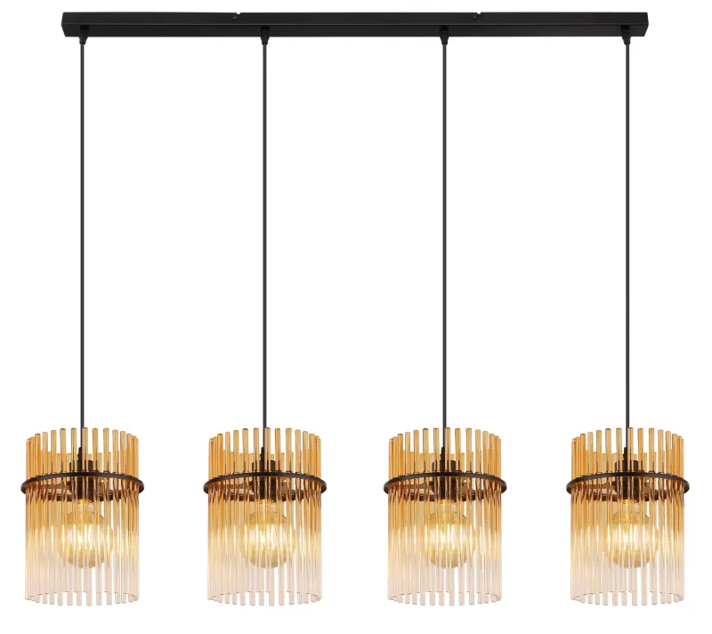 Gorley 110cm Amber hanglamp Van Globo Lighting - Gorley&nbsp;takpendel kombinerar elegant design med h&ouml;g funktionalitet och blir en sofistikerad inredningsdetalj i ditt hem.