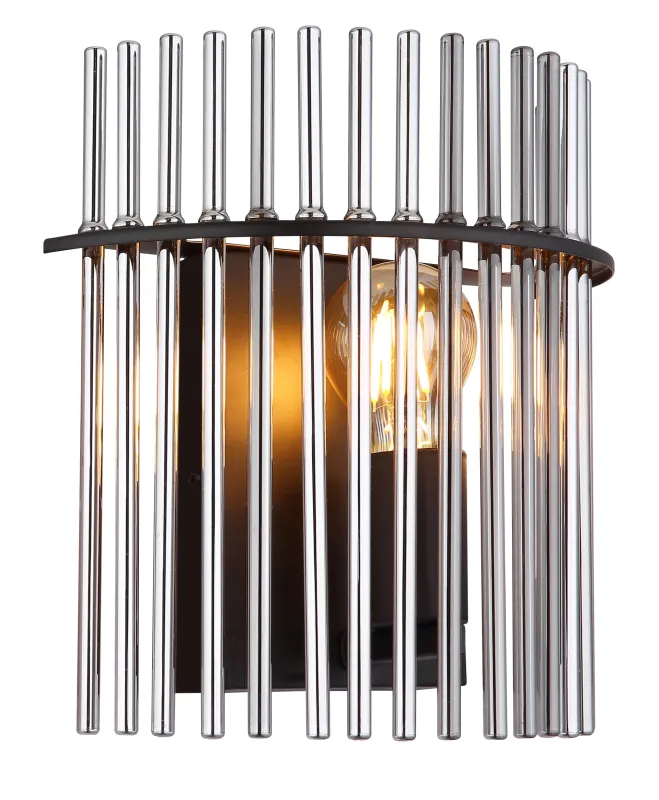 Gorley 26cm Rookkleurig wandlamp Van Globo Lighting - Gorley &auml;r en elegant och sofistikerad v&auml;gglampa med en imponerande arkitektonisk design.