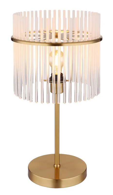 Gorley 55cm Goud tafellamp Van Globo Lighting - Med sitt genomt&auml;nkta utf&ouml;rande och h&ouml;gkvalitativa material sm&auml;lter Gorley harmoniskt in i moderna inredningsstilar och ger varje rum en stilfull touch.