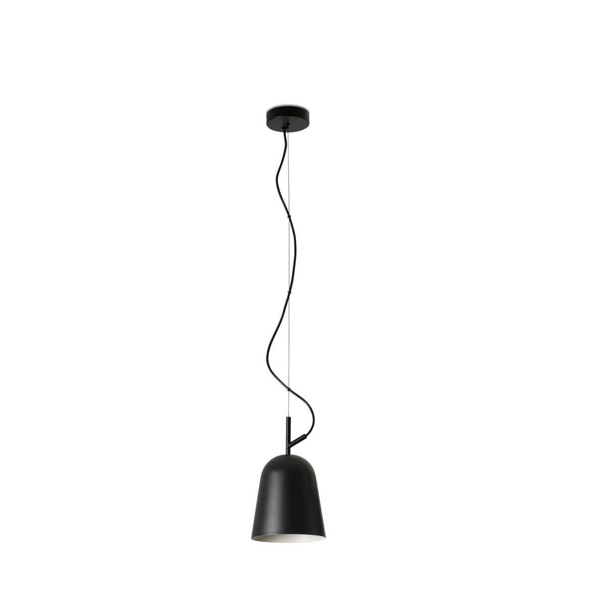  Studio Ø16 Zwart hanglamp Van Faro Barcelona - De unieke kabelklem in de vorm van een boomtak geeft de lamp een persoonlijk en speels karakter.