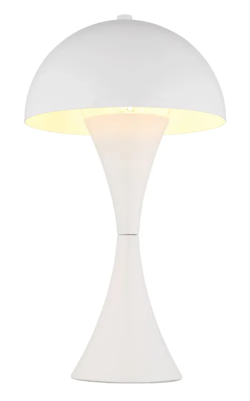Dima 36cm Wit tafellamp Van Globo Lighting - Perfekt f&ouml;r moderna milj&ouml;er, d&auml;r den ger en sofistikerad touch samtidigt som den sprider behagligt ljus.