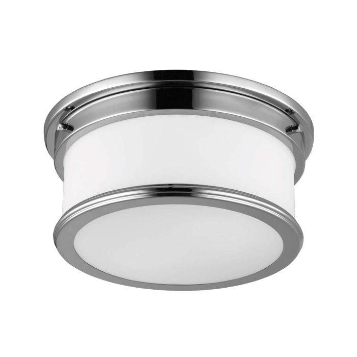 Payne Ø32 Chroom badkamerlamp Van Elstead Lighting - Gemaakt van staal en opaalglas, met details in een gepolijste chromen afwerking die een verfijnde en unieke uitstraling geven.