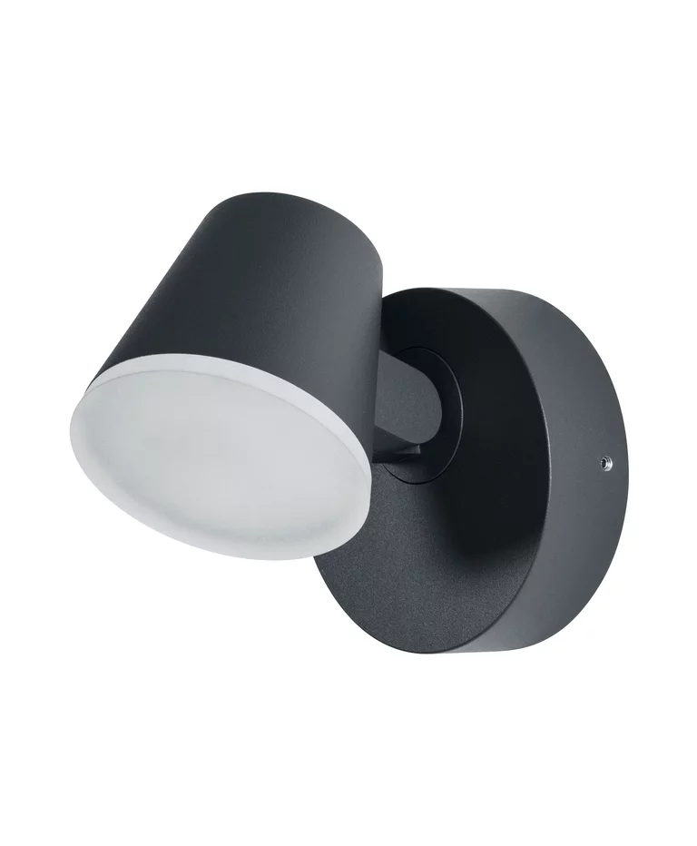 Midi Spot I Donkergrijs buitenlamp Van Osram - Med en rotationsvinkel p&aring; 320&deg; kan den justeras f&ouml;r att rikta ljuset d&auml;r det beh&ouml;vs, vilket g&ouml;r den perfekt f&ouml;r att belysa specifika omr&aring;den eller skapa en atmosf&auml;risk effekt.