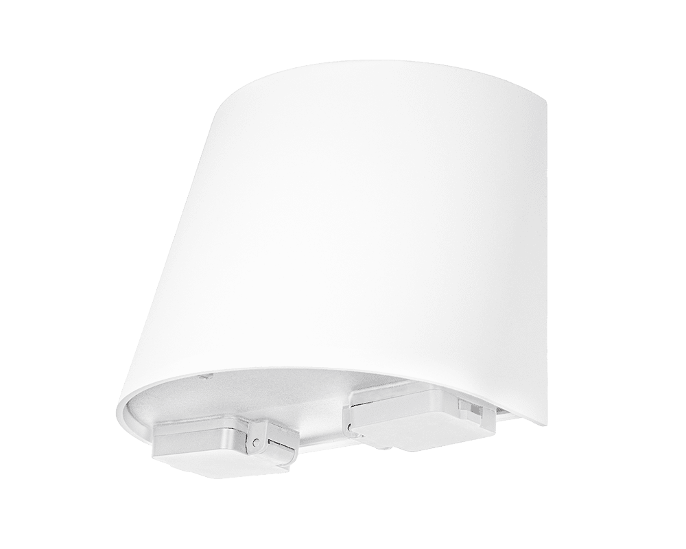 Mini m. uttag Wit buitenlamp Van Westal - De armatuur is voorzien van een GU10-fitting en zorgt voor een niet-verblindende downlight.