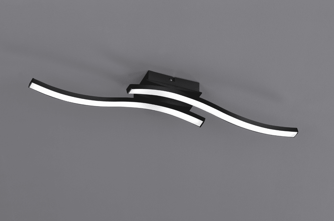 Route 56cm Zwart plafondlamp Van Trio Lighting - 