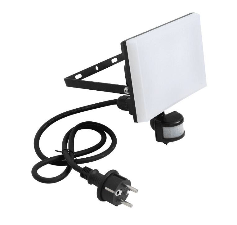 Airflood 30W Zwart buitenlamp Van Airam - De Airflood schijnwerper is modern, compact en ontworpen voor praktische, veilige en beveiligde verlichting van terreinen, magazijnen, gangen en parkeerplaatsen.