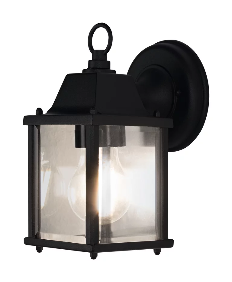 Lantern Square S Zwart buitenlamp Van Osram - Lantern Square is een stijlvolle wandlamp met een klassiek lantaarnontwerp die een tijdloze en elegante uitstraling geeft aan gevels, ingangen en patio's.