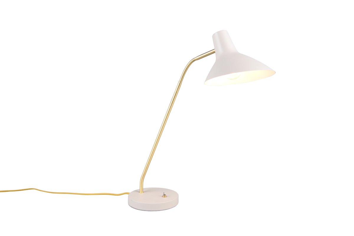 Traveller 54cm Grijs bureaulamp Van Trio Lighting - De verstelbare arm maakt het gemakkelijk om het licht te richten waar je het nodig hebt - perfect voor op een bureau of als decoratieve verlichting op een dressoir.
