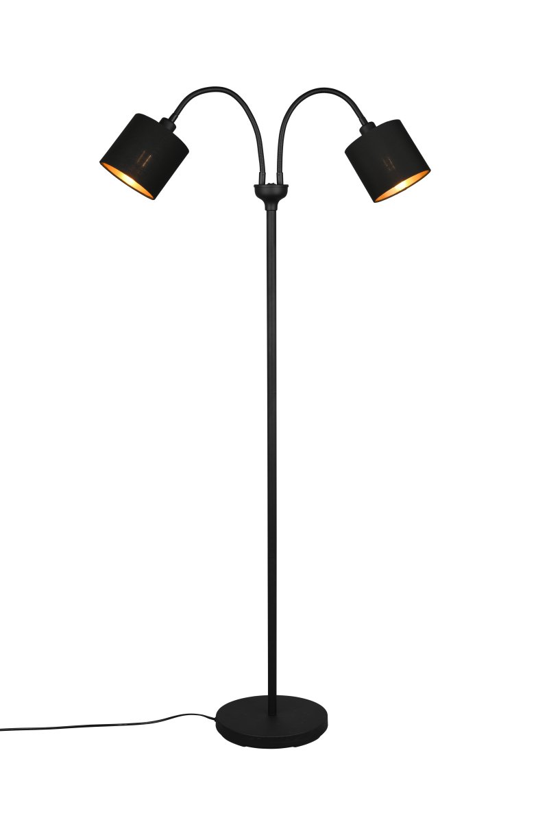 Tommy 2 Zwart vloerlamp Van Trio Lighting - 