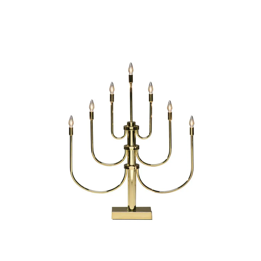 Candelabra 7 Lights Messing Van Konstsmide - Verlicht de duisternis in de winter met deze exclusieve Advent-kandelaar met een messing afwerking.