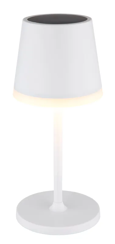 Bordslampa LED Wit solarlamp Van Globo Lighting - Den diskreta designen sm&auml;lter in i alla milj&ouml;er och med IP44-klassning &auml;r den t&aring;lig mot v&auml;der och vind.