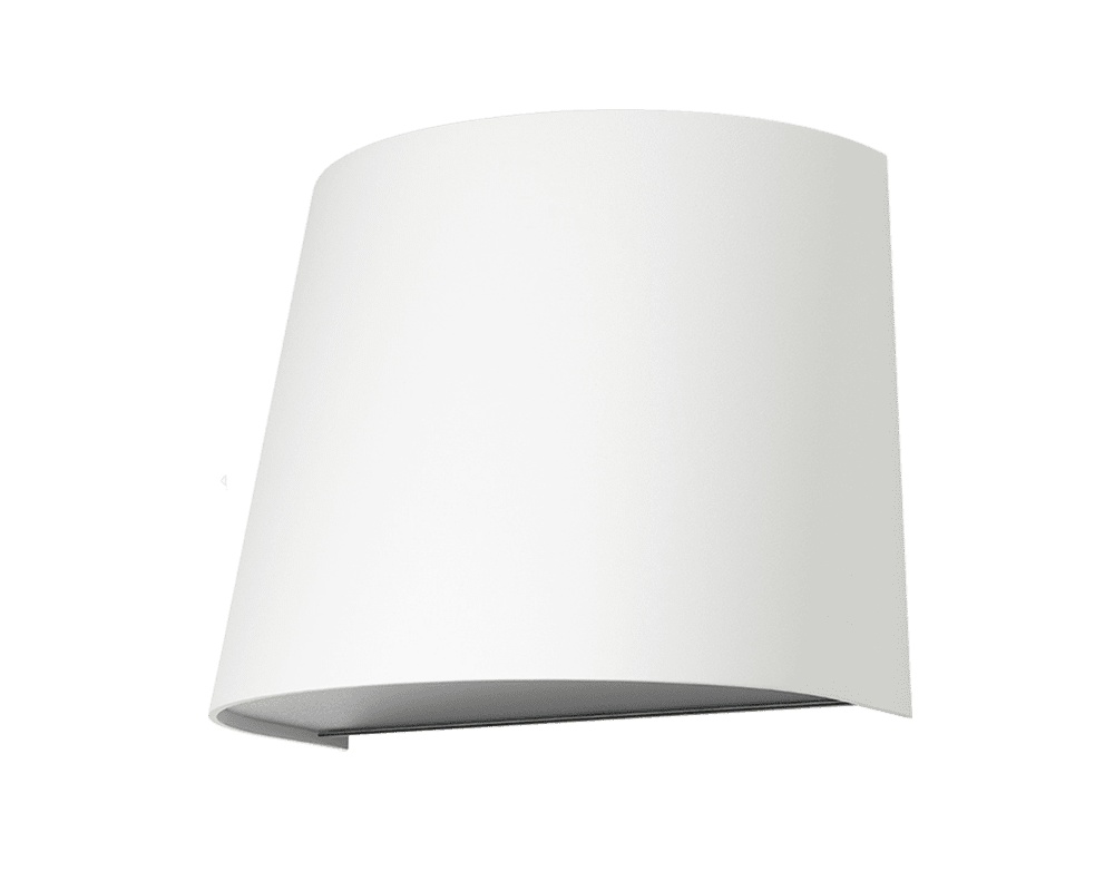 Mini Wit buitenlamp Van Westal - De Mini wandlamp is gemaakt van geanodiseerd aluminium, gepoedercoat in de kleur wit en heeft een anti-schitteringslaag van PET-G.