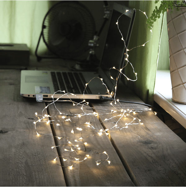 Lichtgordijn Dew Drop USB Zilver Van Star Trading - 