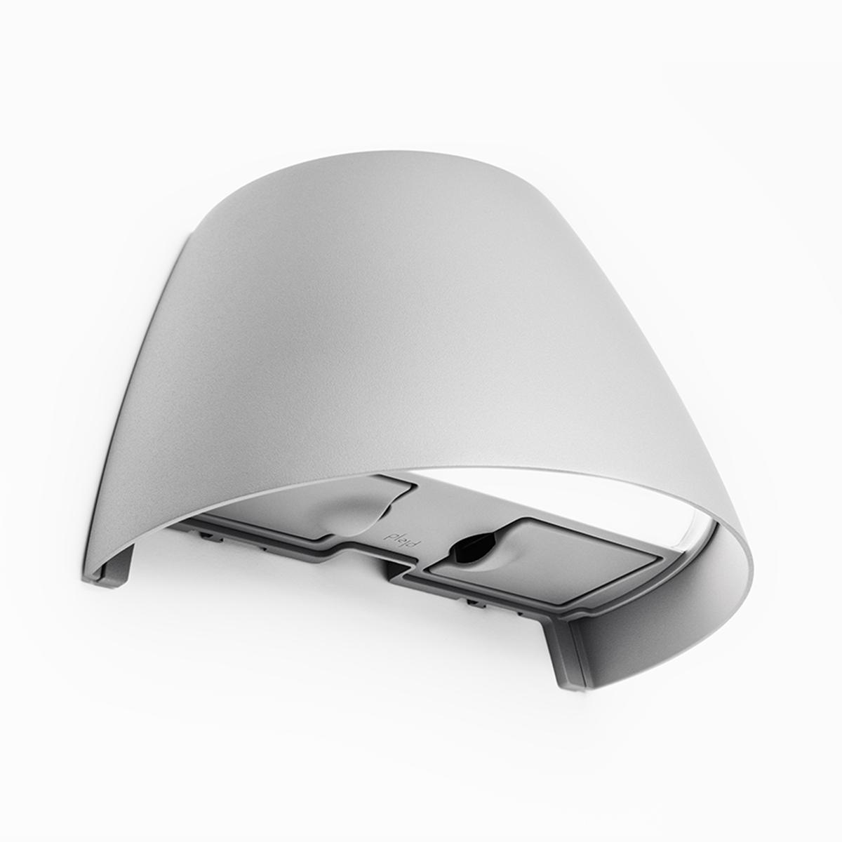 Wandlamp OUT-02-U met stopcontact Grijs Van Plejd - OUT-02-U heeft een instelbare kleurtemperatuur en kan worden ingesteld op een vaste temperatuur of dimmen om te verwarmen.