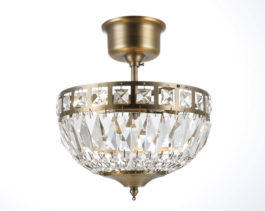Flores Ø25 Antiek messing kristal Van Norrsken Design - De met de hand geslepen Klasse 1 K9-kristallen hebben een spectaculaire glans en cre&euml;ren een prachtig lichtspel dat elke kamer omtovert in een sprankelende oase.