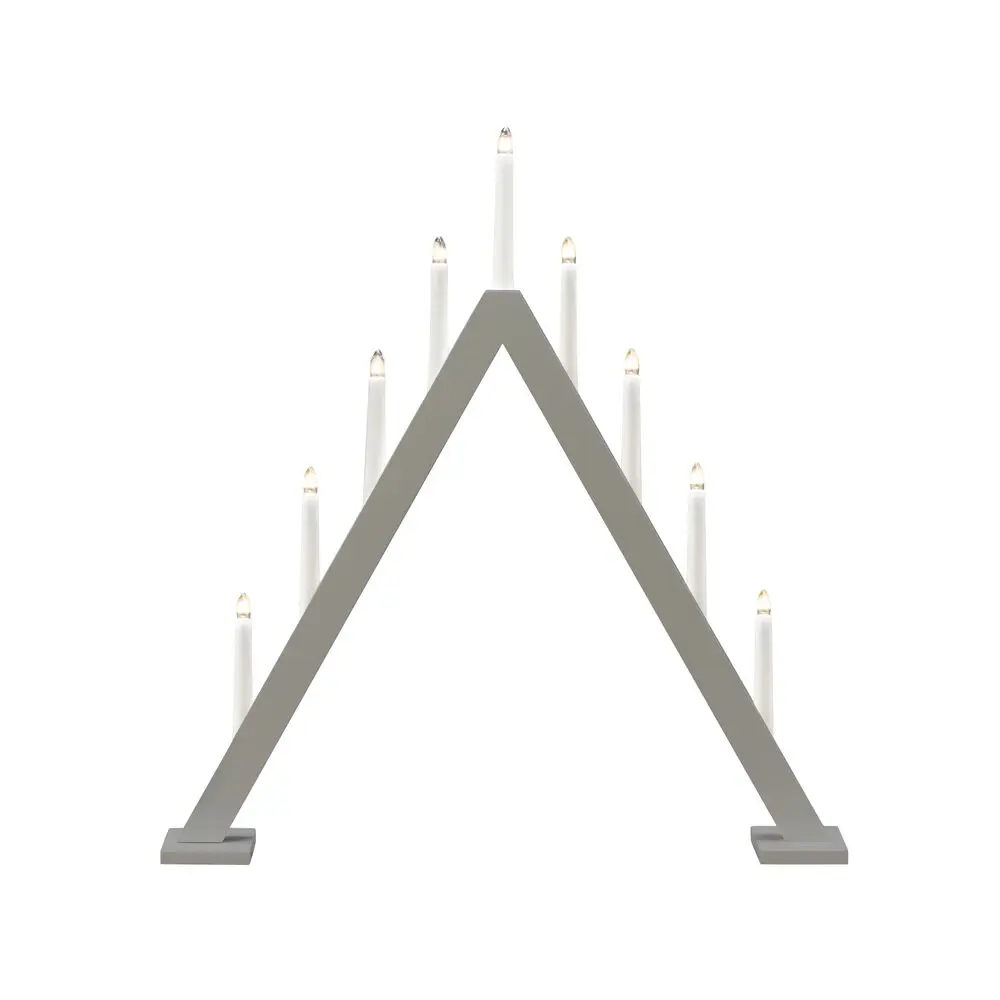 Candelabra 9 Lights Grijs Van Konstsmide - De klassieke piramidevorm wordt gecombineerd met een minimalistisch design, waardoor het een perfect interieurdetail is in zowel traditionele als moderne woningen.