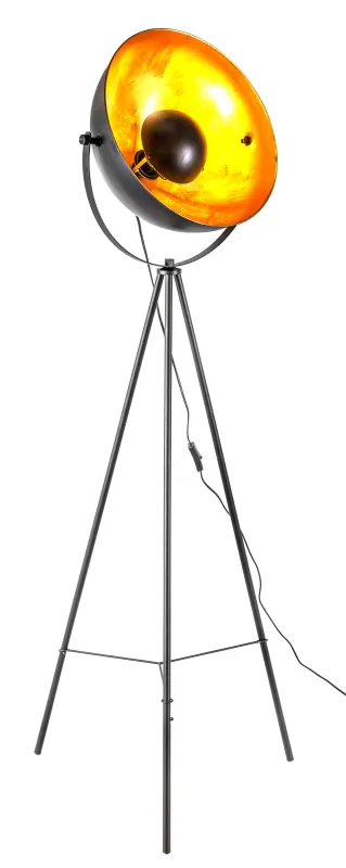 Timo Zwart vloerlamp Van Globo Lighting - Timo&nbsp;&auml;r en modern golvlampa med en industriell touch som ger rummet en varm och inbjudande atmosf&auml;r.