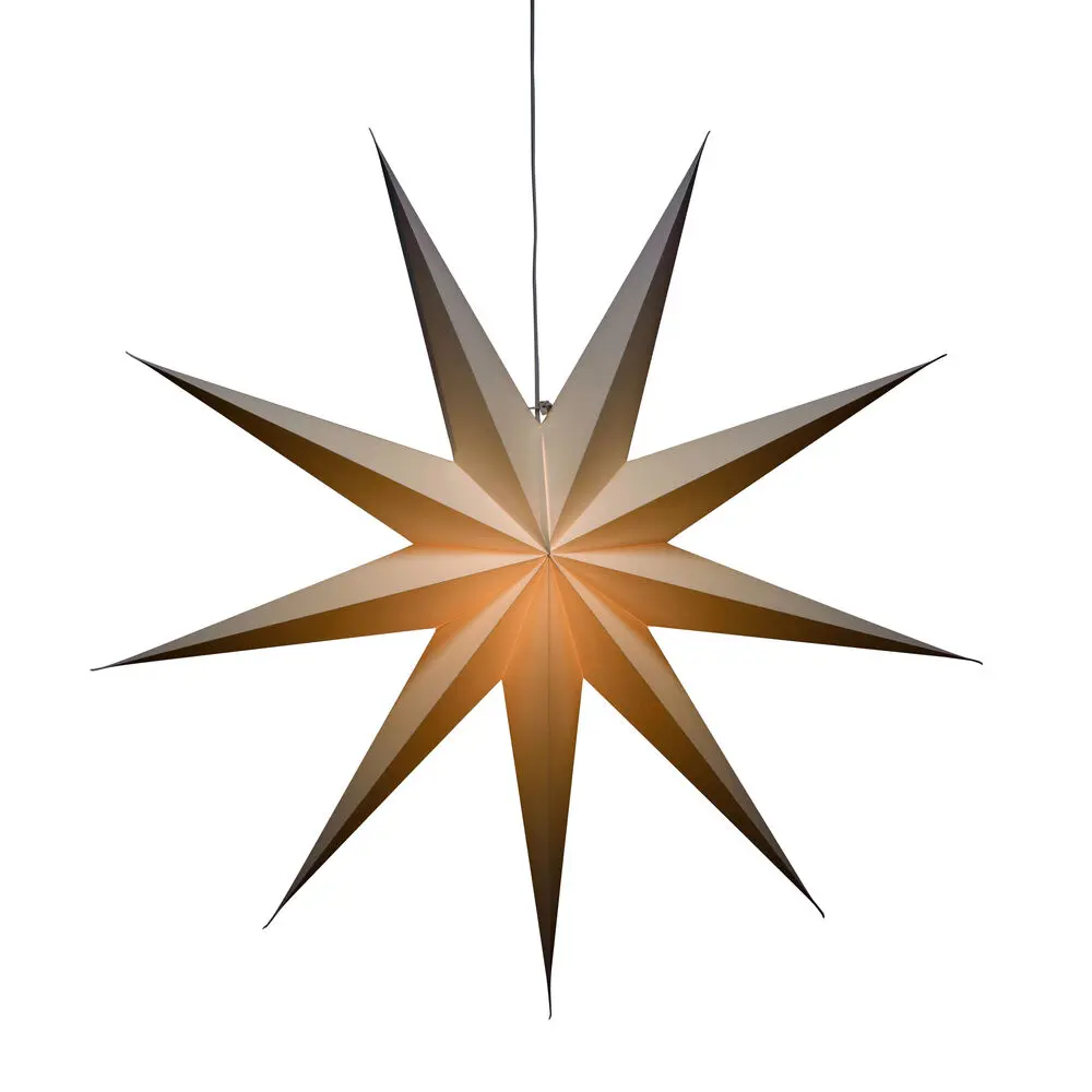 Papieren Ster Ø115 Wit Van Konstsmide - Ideaal om in het raam te hangen of tegen een mooie muur &ndash; een tijdloze decoratie die elke kamer met haar eenvoudige elegantie verfraait.