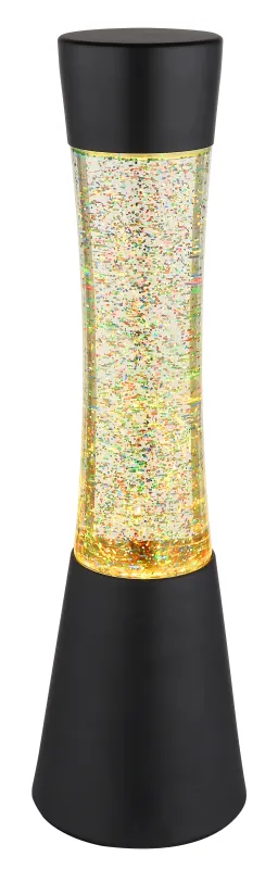 Sparkle Zwart kinderlamp Van Globo Lighting - Den mattsvarta designen i aluminium ramar in den klara glassk&auml;rmen, som sprider ljuset mjukt och skapar en behaglig atmosf&auml;r.