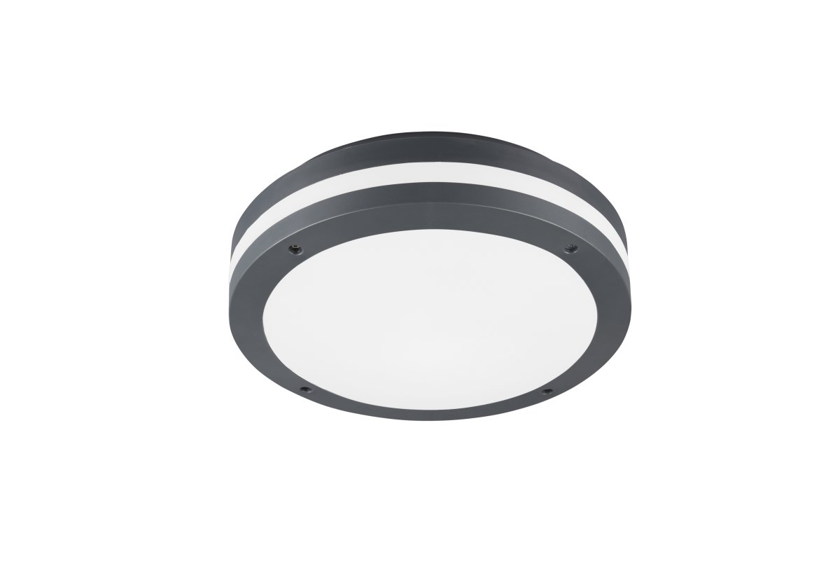 Piave Ø30 Antraciet Van Trio Lighting - De duurzame constructie met IP54-classificatie beschermt tegen vocht en stof, en het gelijkmatige licht zorgt het hele jaar door voor veiligheid en comfort.