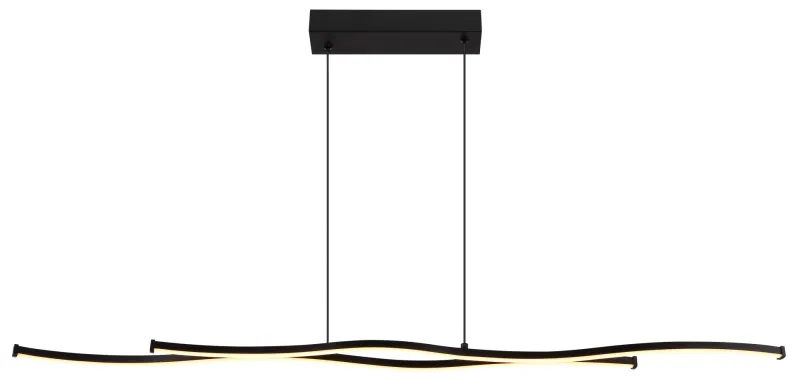 Boyd 110cm Zwart hanglamp Van Globo Lighting - Ge ditt hem en modern touch med denna stilrena taklampa och njut av den perfekta balansen mellan design och funktion.