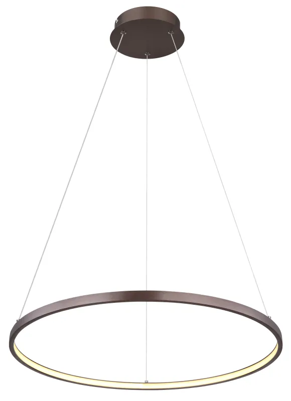 Ralph Ø60 Bruin hanglamp Van Globo Lighting - Med en diameter p&aring; 60 cm och en h&ouml;jd p&aring; 120 cm blir den en stilfull blickf&aring;ngare.