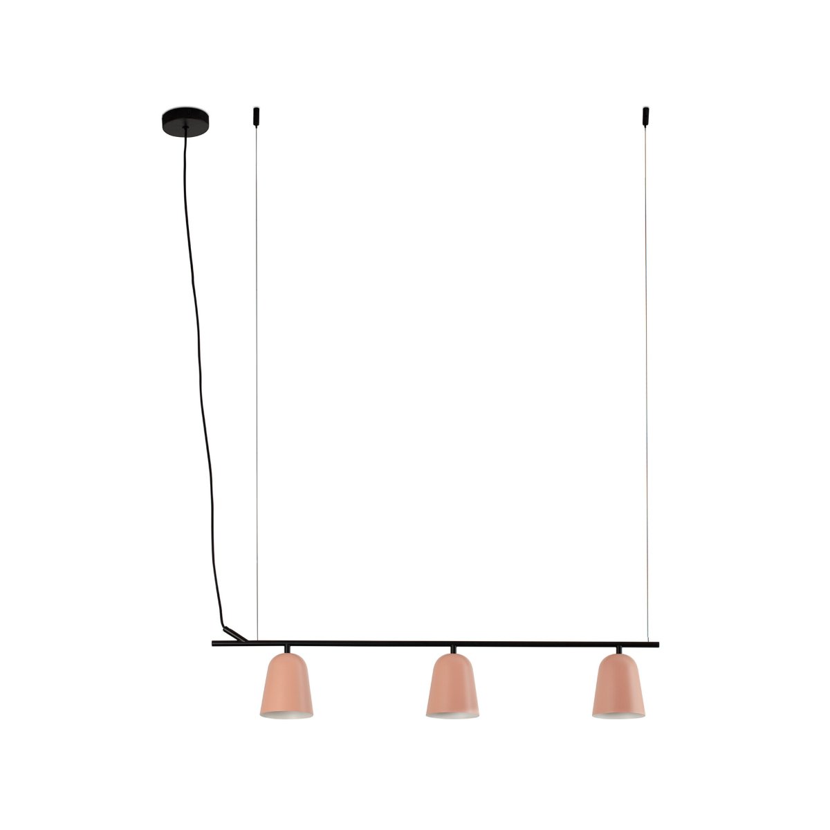  Studio 92cm Roze hanglamp Van Faro Barcelona - De unieke kabelklem in de vorm van een boomtak geeft de lamp een persoonlijk en speels karakter.