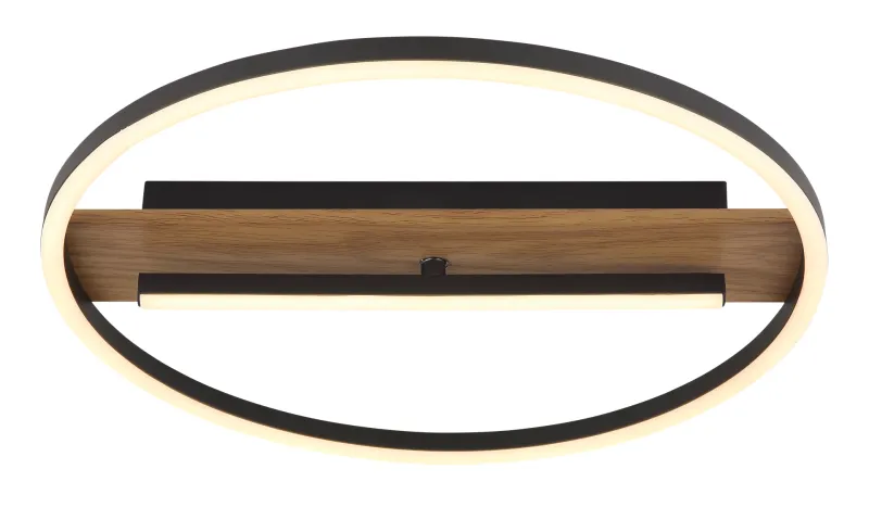 Pikara Ø40 Hout plafondlamp Van Globo Lighting - Lampan &auml;r tillverkad i metall med tr&auml;effekt, vilket tillf&ouml;r en varm och naturlig k&auml;nsla.