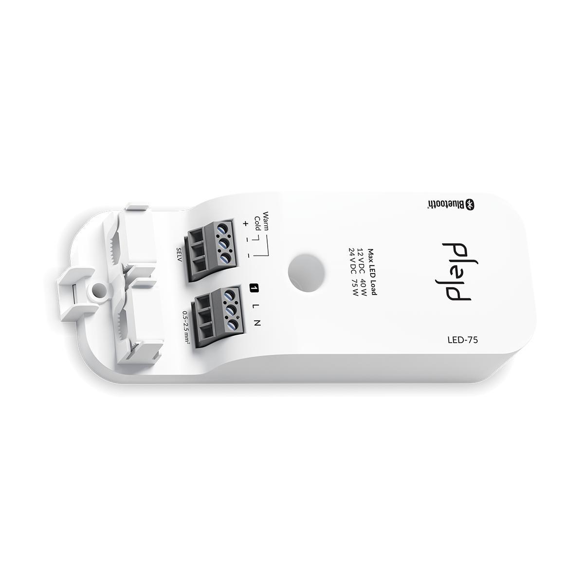 LED Driver,12/24VDC Tunable White Van Plejd - Het product heeft een stuuringang en kan ook draadloos worden bediend via de app of via andere producten van Plejd.