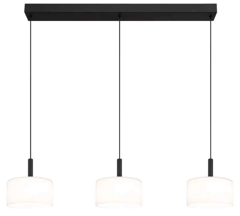 Trenton 96cm Wit hanglamp Van Globo Lighting - Denna takpendel &auml;r idealisk f&ouml;r matsalar och k&ouml;k, d&auml;r den skapar en inbjudande atmosf&auml;r och ett stilrent uttryck.