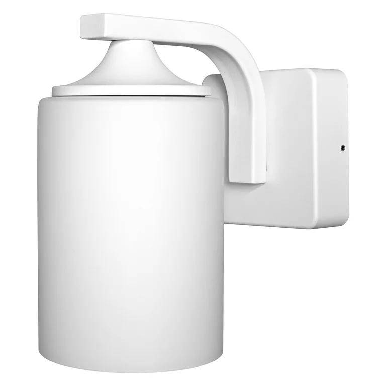 Lantern Cylinder Wit buitenlamp Van Osram - Het is gemaakt van gegoten aluminium voor een hoge duurzaamheid en heeft een diffuser van gehard matglas die een zacht en aangenaam licht verspreidt.
