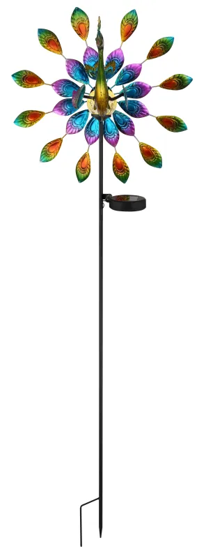 Wind Veelkleurig solarlamp Van Globo Lighting - En unik och livfull dekoration som ger tr&auml;dg&aring;rden en extra touch av f&auml;rg och elegans!