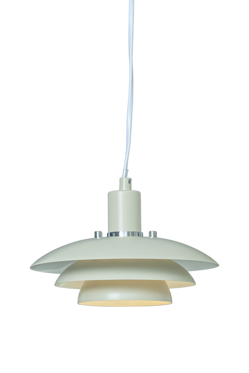 Epsilon Ø20 Beige raamlamp Van Aneta Lighting - Inclusief verwisselbare details in chroom en mat messing, zodat u het ontwerp naar eigen smaak kunt aanpassen.