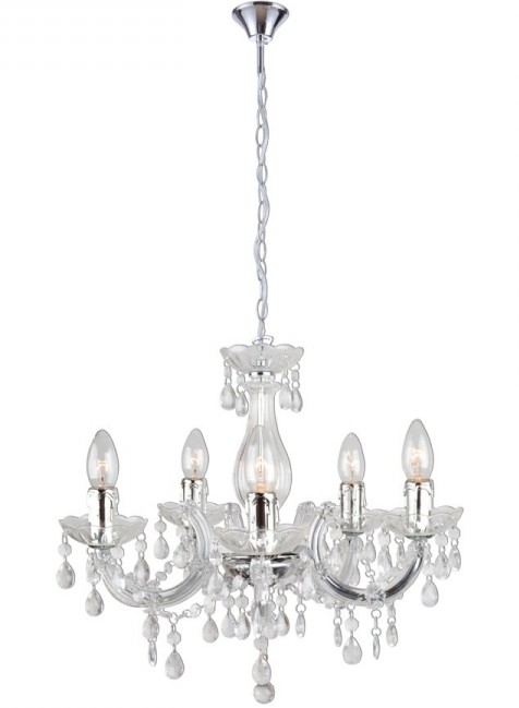 Cuimbra Ø45 Chroom kristal Van Globo Lighting - Med sina krompl&auml;terade detaljer och klarglas skapar den en lyxig glans och en stilfull atmosf&auml;r.