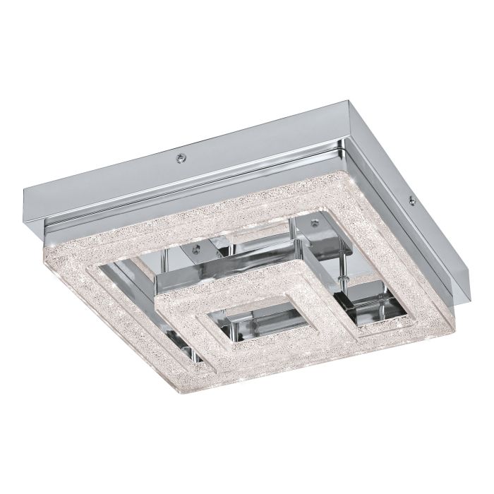 Fradelo 26cm Chroom plafondlamp Van Eglo - De ingebouwde LED&nbsp; De verlichting geeft warm wit licht, waardoor de lamp perfect is voor in de hal, slaapkamer of keuken.