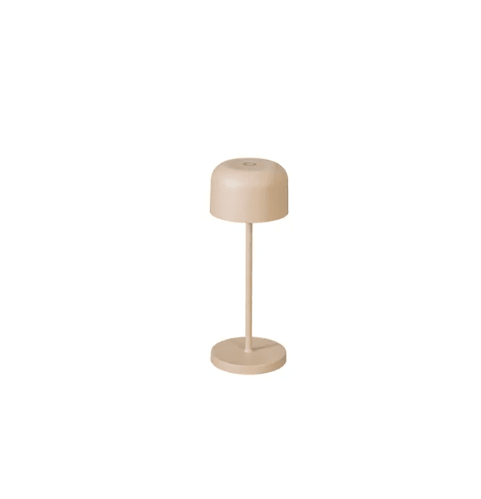 Lille 20cm Zand Draagbare Van Konstsmide - De lamp is voorzien van een touchdimmer, waarmee u de helderheid en kleurtemperatuur kunt aanpassen van warmgeel tot warmwit licht.