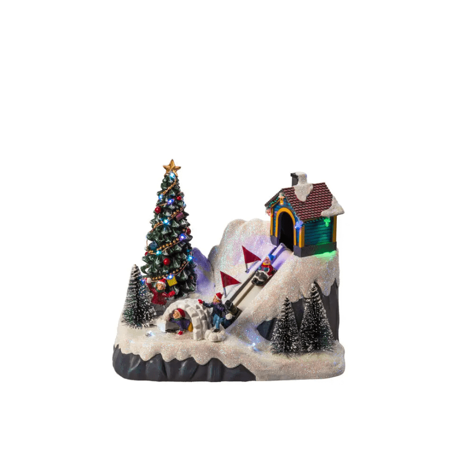 Winterlandschap LED 18cm Veelkleurig Van Konstsmide - Het is aan te raden om het op een kantoor in de hal of bij het raam in de woonkamer te plaatsen.
