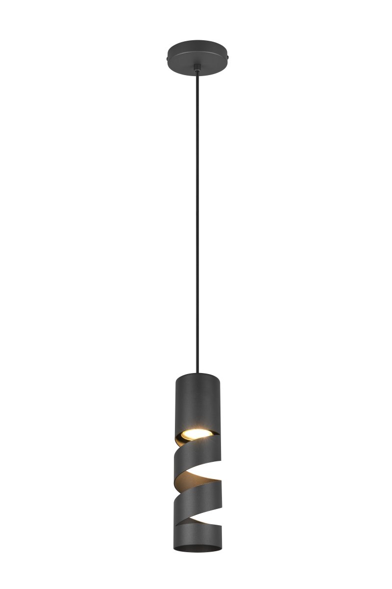 Stream 28cm Zwart hanglamp Van Trio Lighting - 