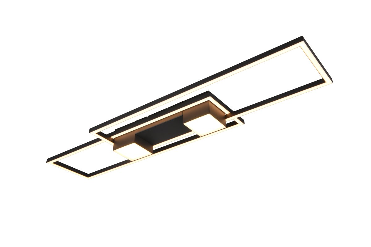 Albany 100cm Zwart plafondlamp Van Trio Lighting - 