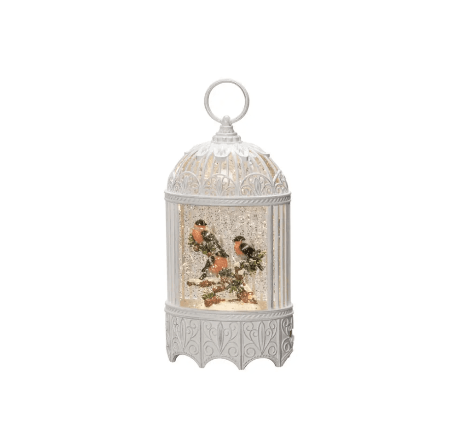 Met Water Gevulde Lantaarn Met Vogels Wit Van Konstsmide - Laat de magie van Kerstmis van u horen met deze sfeervolle, met water gevulde lantaarn met goudvinken.