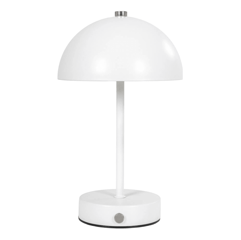 Holt LED 25cm Wit Draagbare Van House of Nordic - De klassiska formen i vit metall med silvriga detaljer bidrar med en harmonisk atmosf&auml;r till rummet.