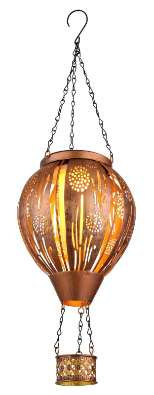 Balloon Koper solarlamp Van Globo Lighting - En unik och st&auml;mningsfull detalj som ger utomhusmilj&ouml;n en lekfull och elegant touch!