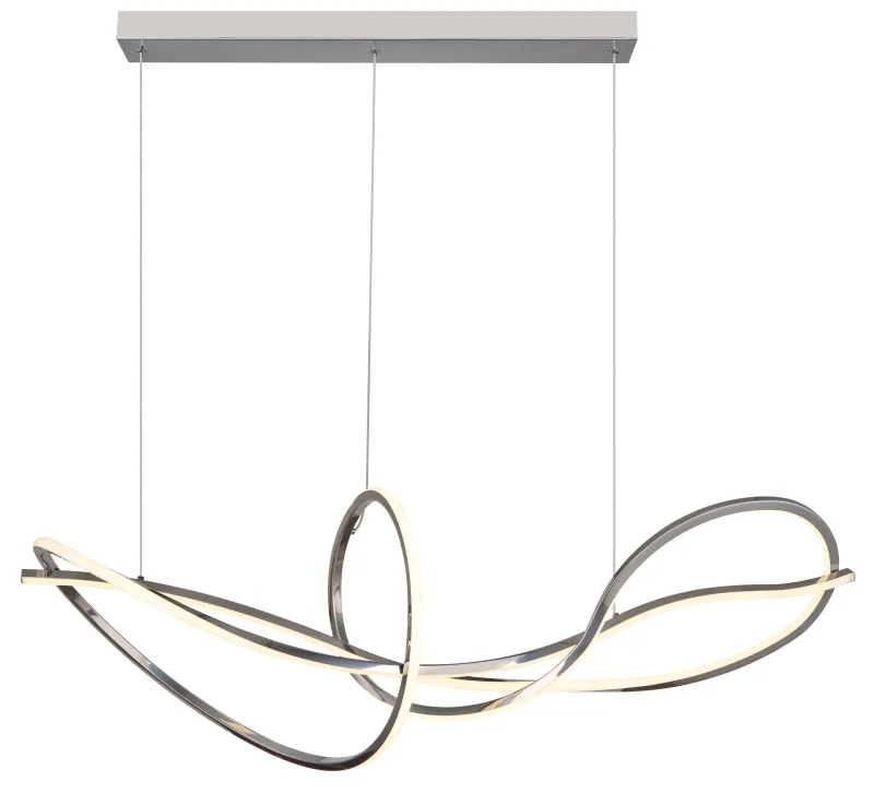 Iduna 110cm Chroom hanglamp Van Globo Lighting - De instelbare kleurtemperatuur, van 2700K tot 6000K, maakt het mogelijk om de verlichting aan te passen aan uw wensen en de juiste sfeer te creëren voor elke gelegenheid.