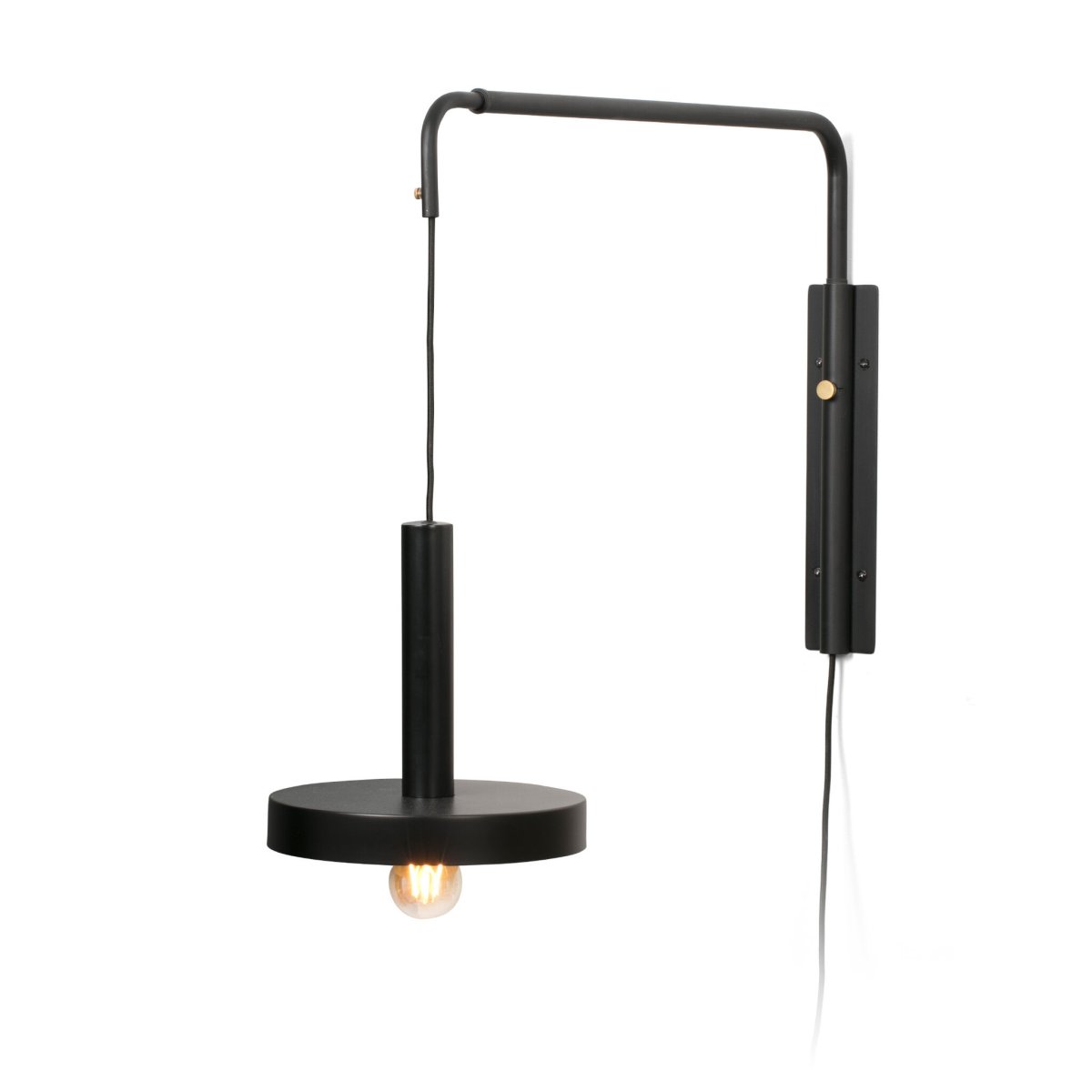 Whizz 70cm Zwart wandlamp Van Faro Barcelona - Whizz is een designserie van Christoph Friedrich Wagner die moderne esthetiek combineert met exclusieve materiaalkeuzes.